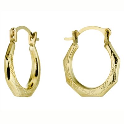 9ct Gold Creole Earrings H.Samuel