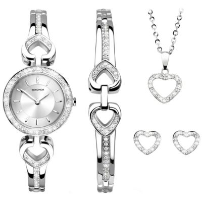 Sekonda Ladies' Watch Bracelet Earring & Pendant Set H.Samuel