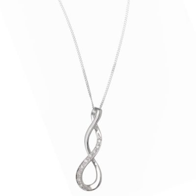 9ct White Gold Pendant H.Samuel