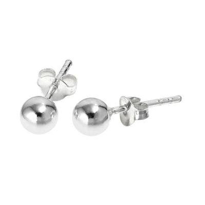 Sterling Silver 5mm Ball Stud Earrings H.Samuel