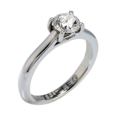 Leo Diamond platinum 0.88ct ISI2 solitaire ring Ernest Jones