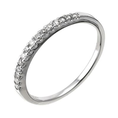 9ct white gold 15 point diamond wedding ring Ernest Jones