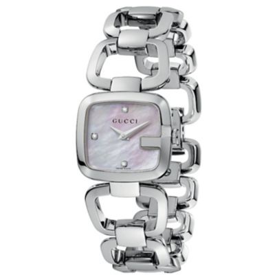 Gucci GGucci ladies' diamond stainless steel bracelet watch Ernest Jones