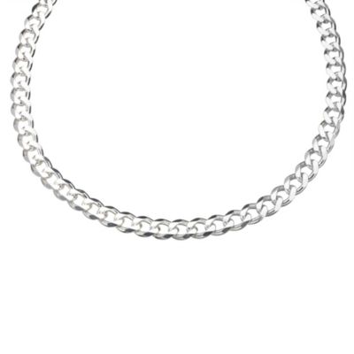 Sterling Silver Medium Curb Chain Necklace H.Samuel