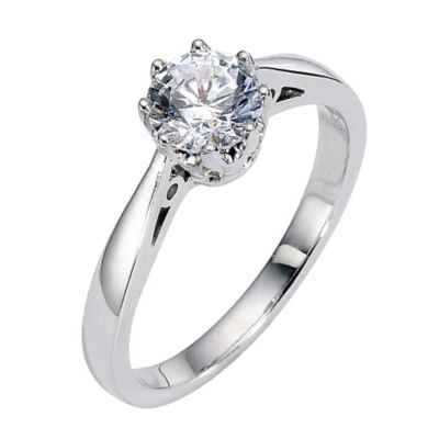 18ct White Gold One Carat Diamond Solitaire Ring H. Samuel the Jeweller