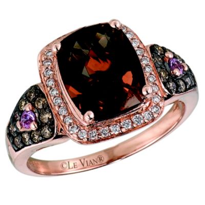 Le Vian 14CT Strawberry Gold Diamond & Quartz Ring Ernest Jones