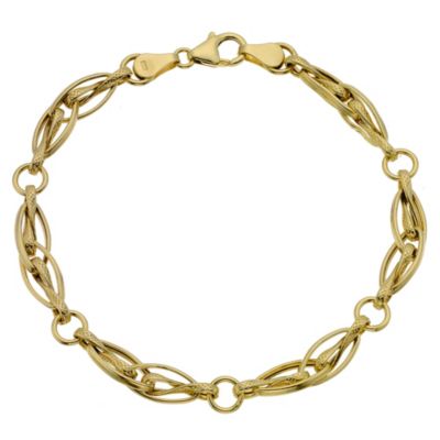 9ct yellow gold link bracelet Ernest Jones
