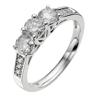 18ct white gold 0.50ct diamond ring Ernest Jones