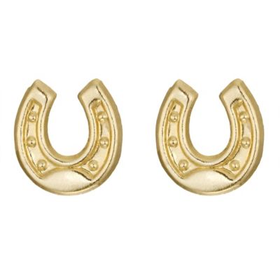 9ct Yellow Gold Horseshoe Stud Earrings H.Samuel