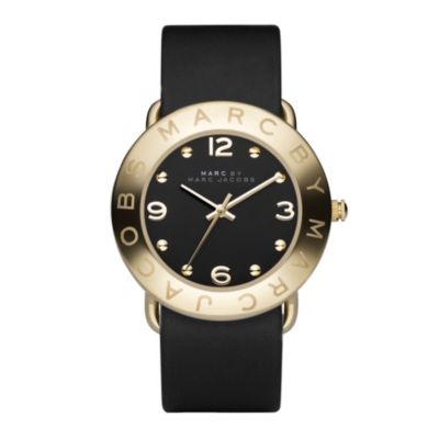 Marc by Marc Jacobs gold plated & black strap watch Product number 9025162