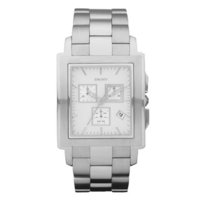 DKNY Men's Silver Square Dial Bracelet Watch H.Samuel