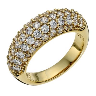 Swarovski Maeva crystal & goldplated ring size M Ernest Jones