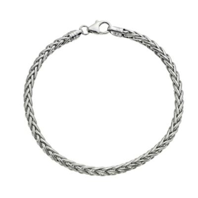 9ct white gold spiga bracelet Ernest Jones