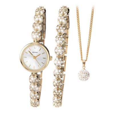Sekonda Ladies' Watch, Bracelet & Necklace Set H.Samuel