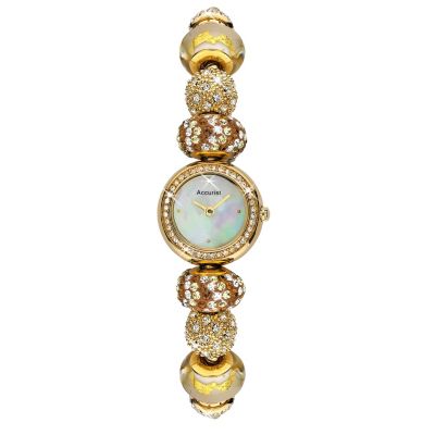 Accurist Ladies' Gold Plated Sunbeam Charm Bracelet Watch H.Samuel