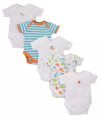 Mothercare Baby Newborn Boy's Dinosaur Bodysuits Onesie 5 Pack eBay
