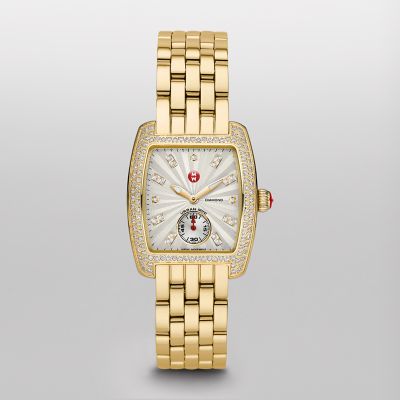 Best Michele Urban Mini Diamond Gold, Diamond Dial Watch Mww02a000564