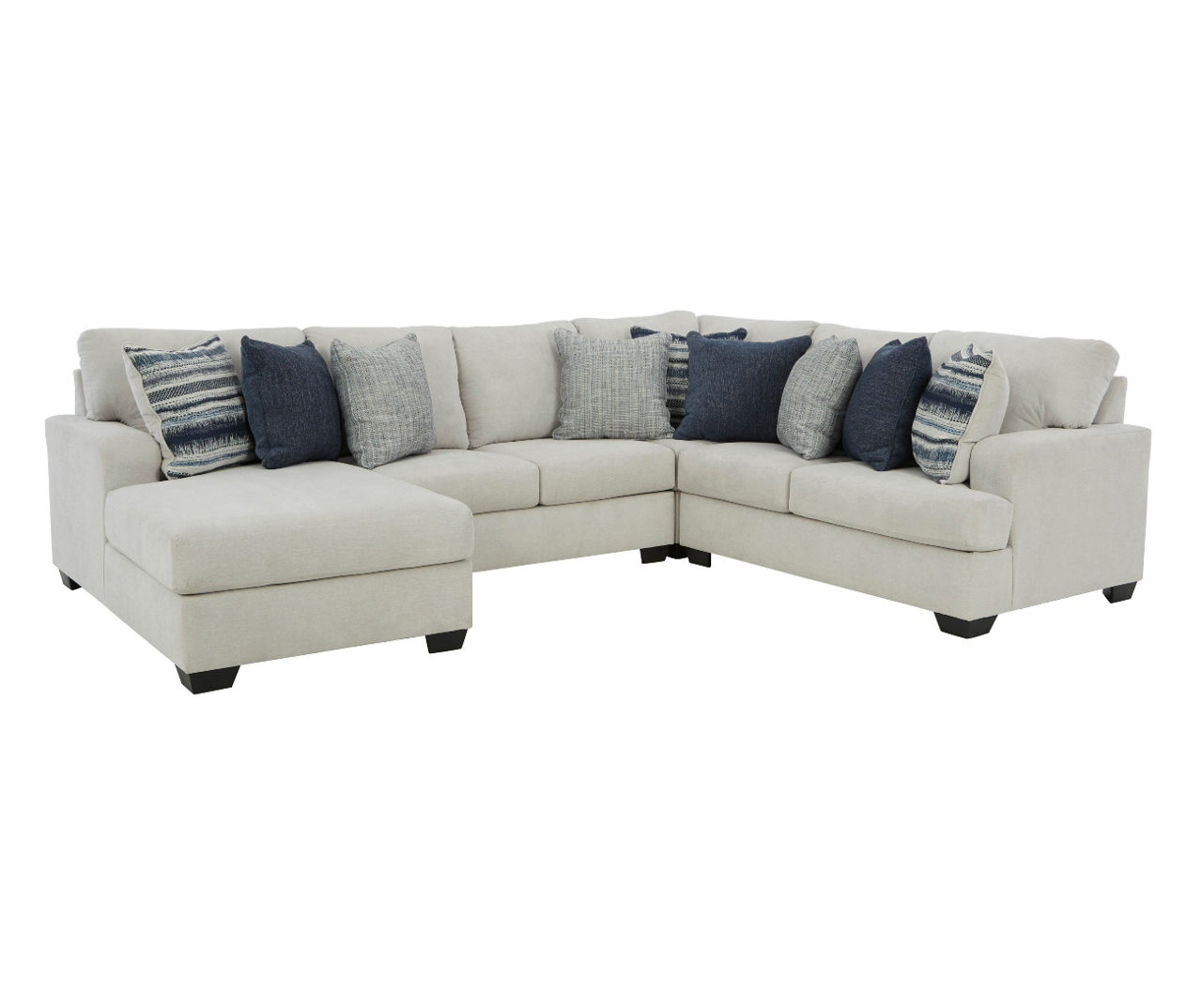 Signature Design By Ashley Lowder Stone 4Piece Sectional with LeftFacing Chaise Big Lots
