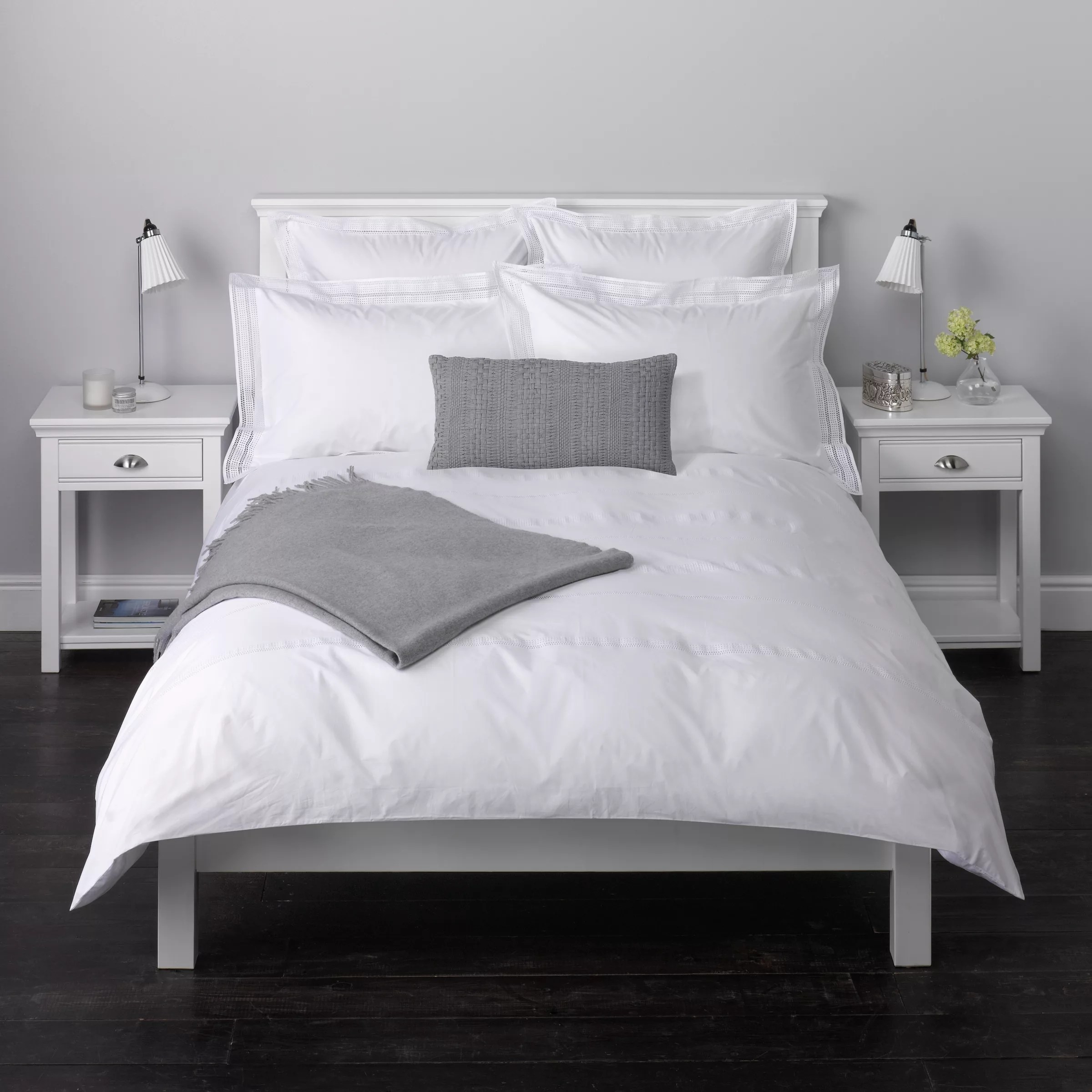 John Lewis Chloe Duvet Covers, White review, compare prices, buy online
