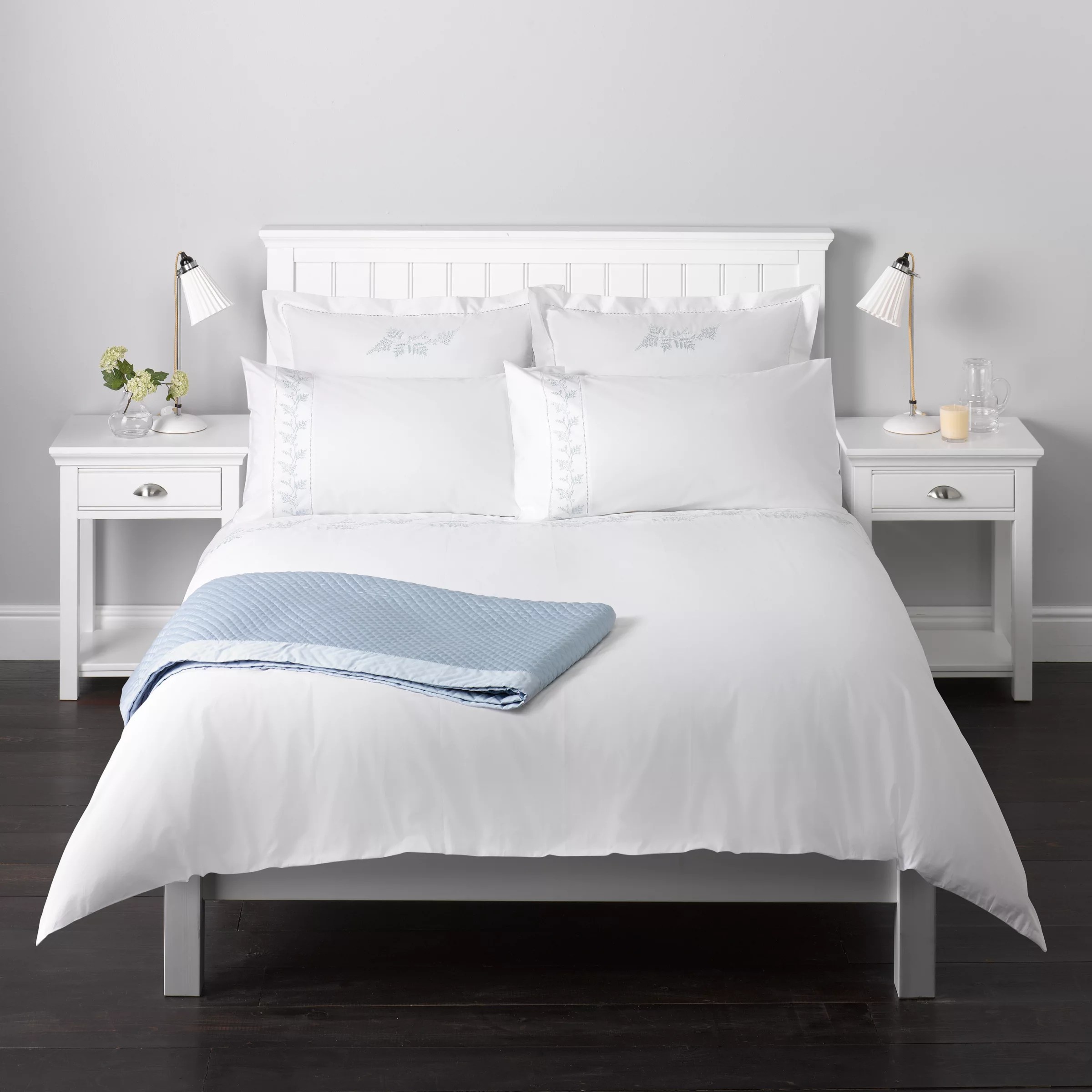 John Lewis Leaf Trail Duvet Cover, White / Duck review, compare