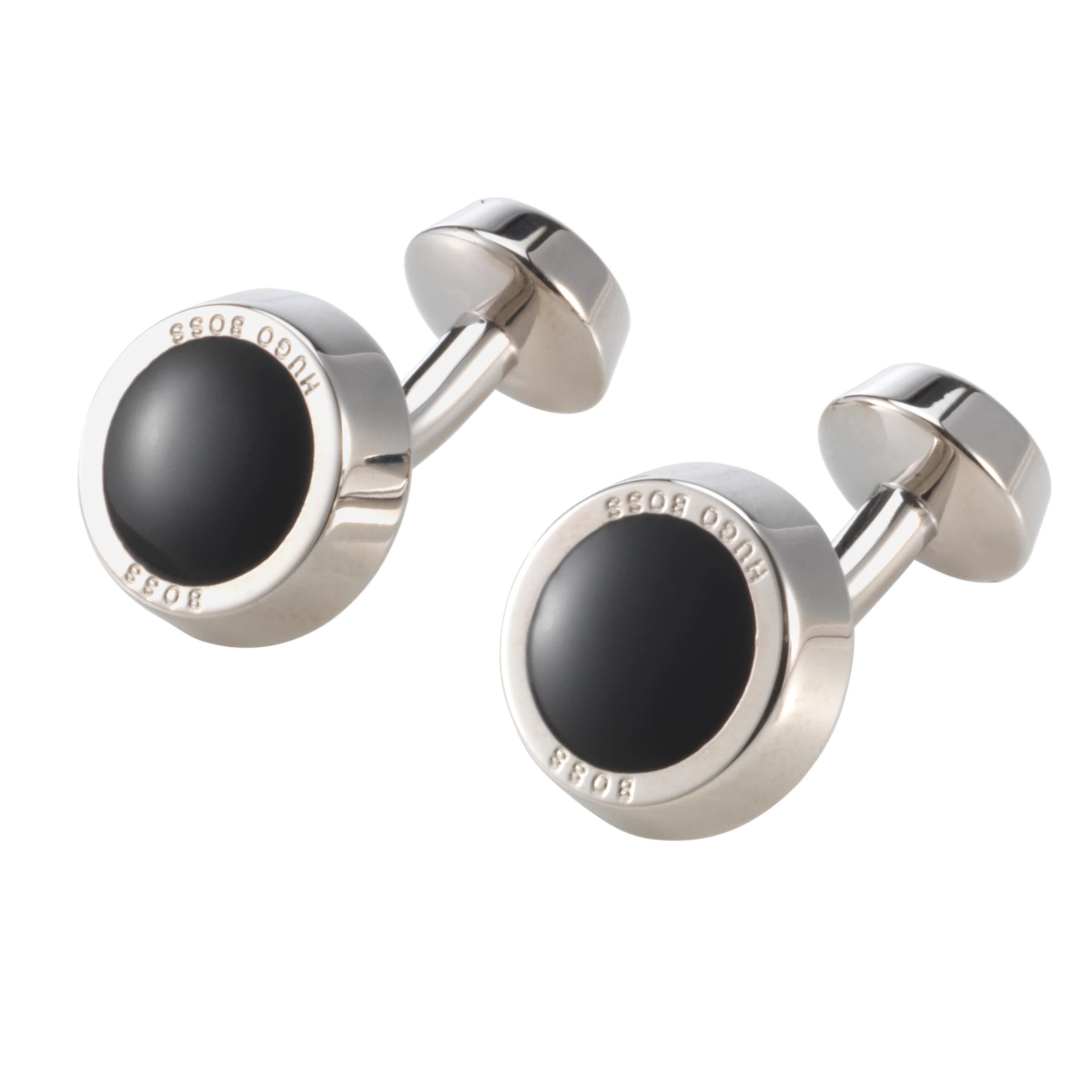 black round cufflinks