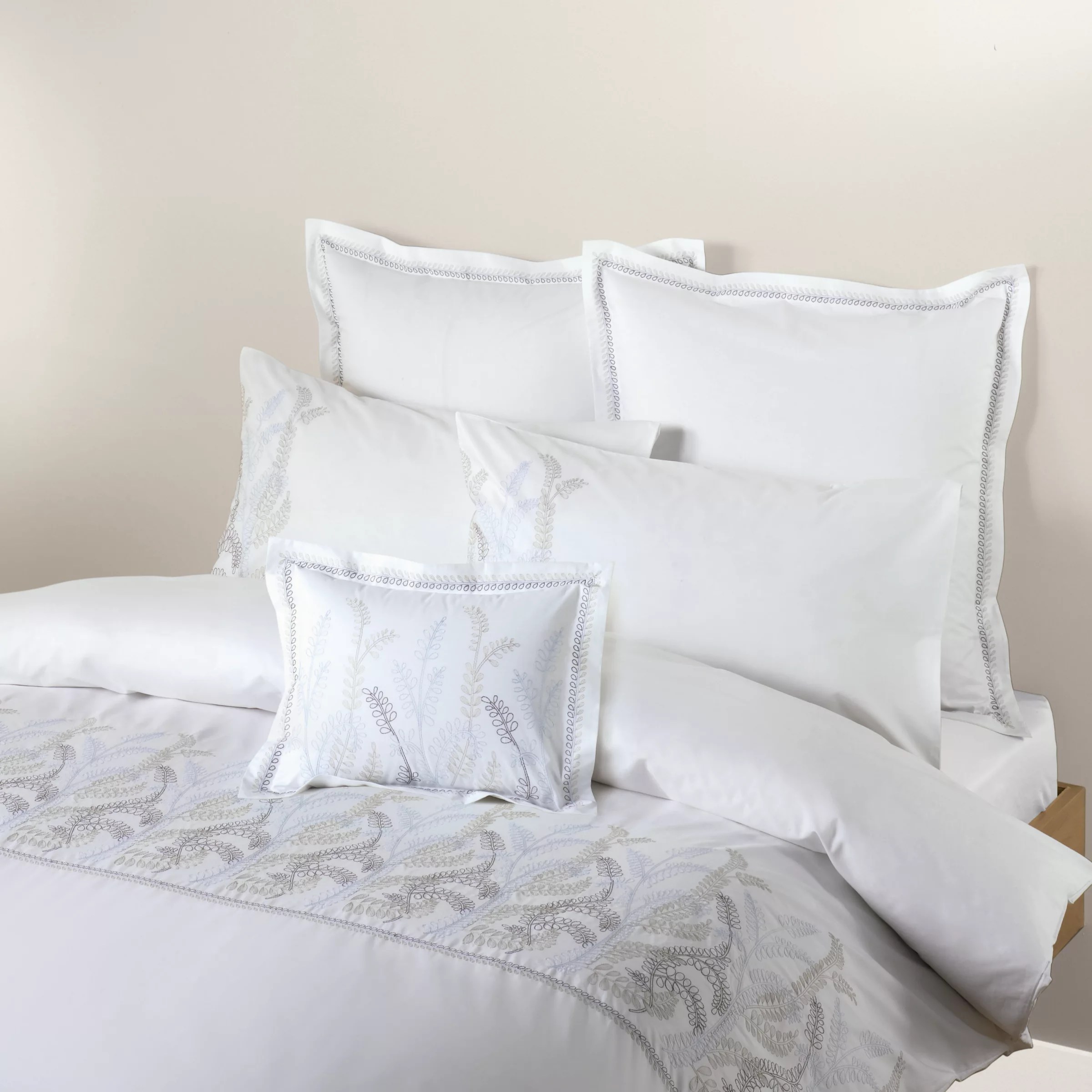 John Lewis Embroidered Leaves Duvet Covers, review, compare prices