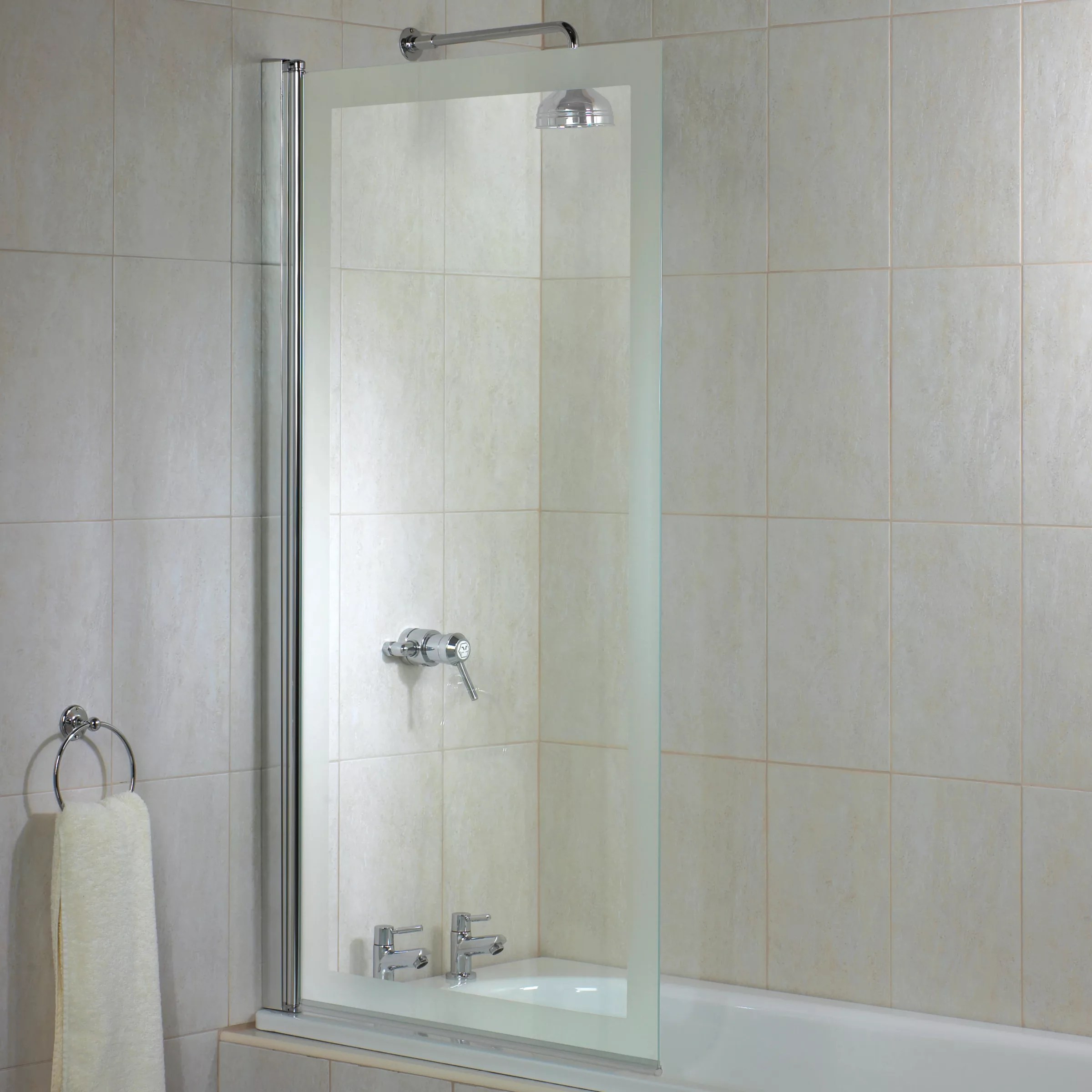 John Lewis Elite Half Frame Square Shower Screen review, compare