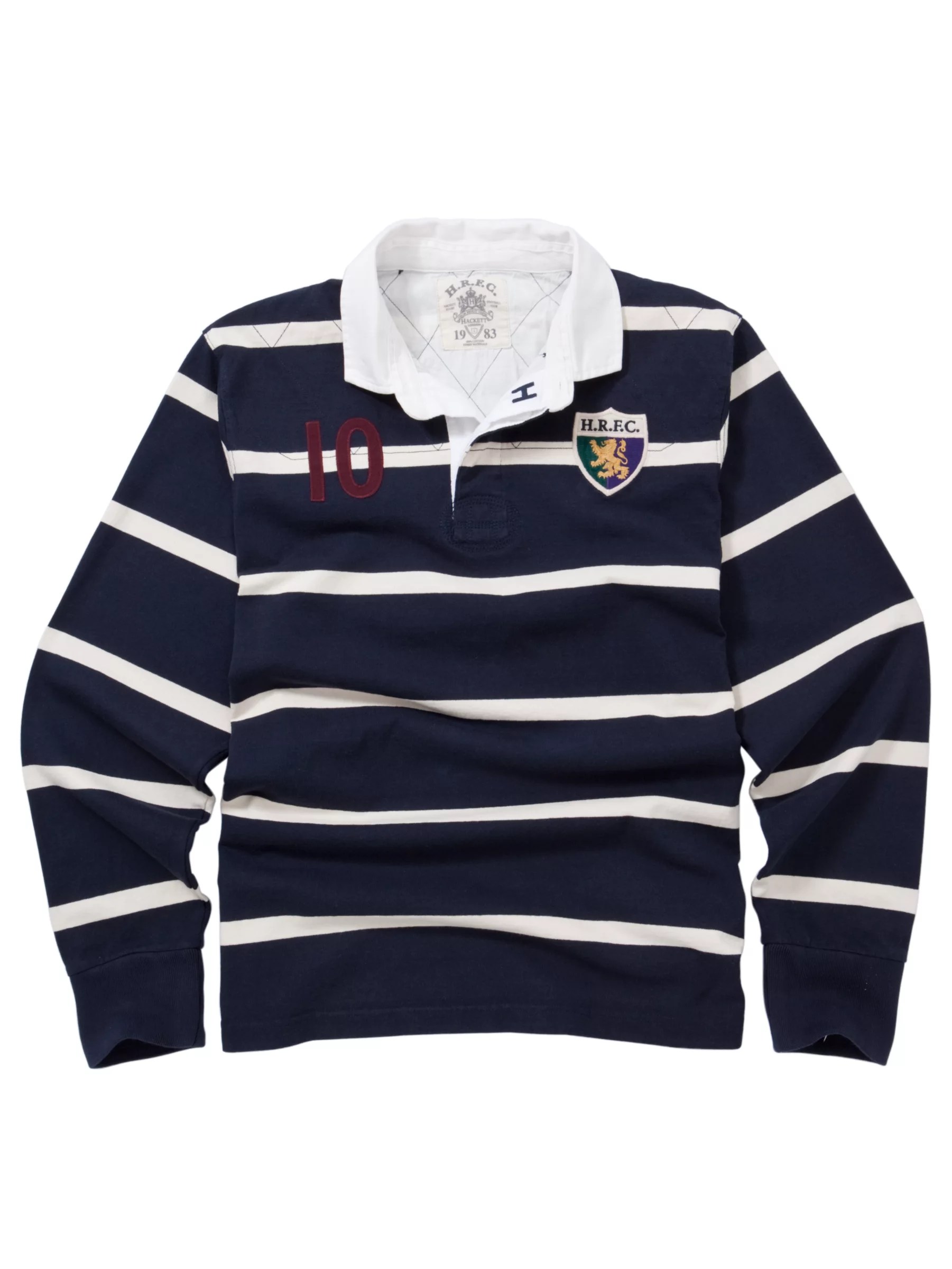Hackett London Inch Stripe Rugby Shirt, Navy review, compare prices