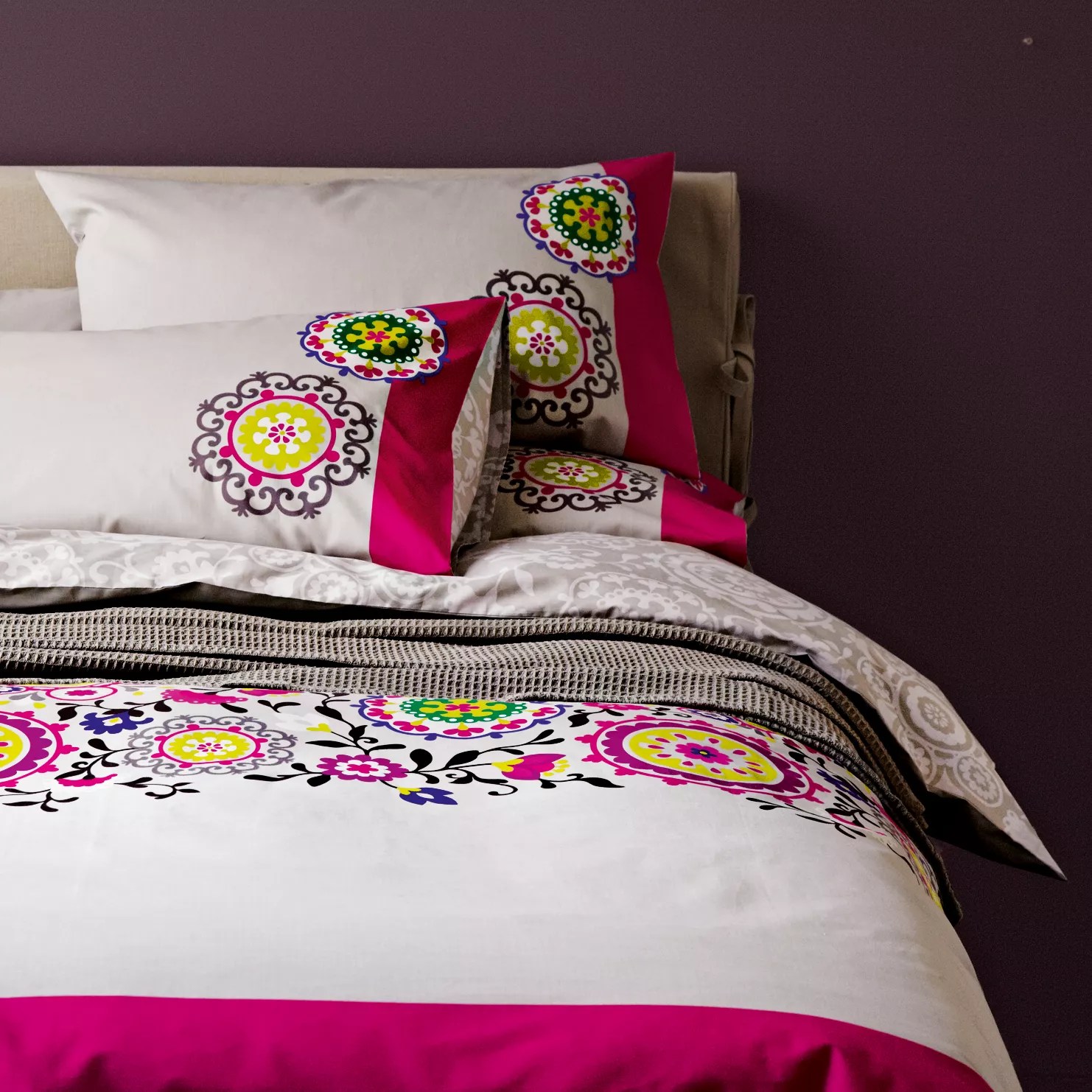 John Lewis Bianca Duvet Cover, Pink review, compare prices, buy online