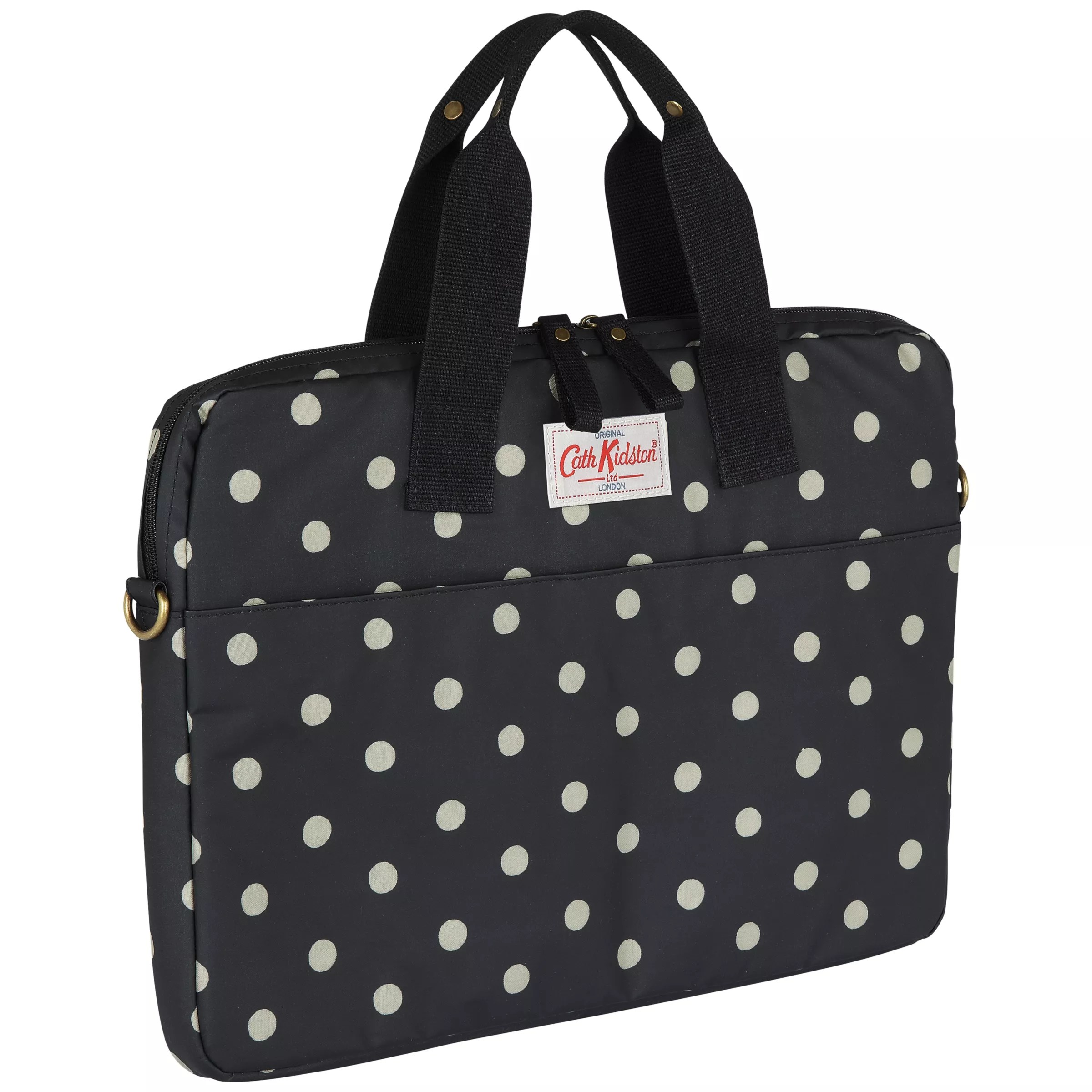 Buy Cath Kidston PVC 15 Laptop Bag, Spot Charcoal John Lewis