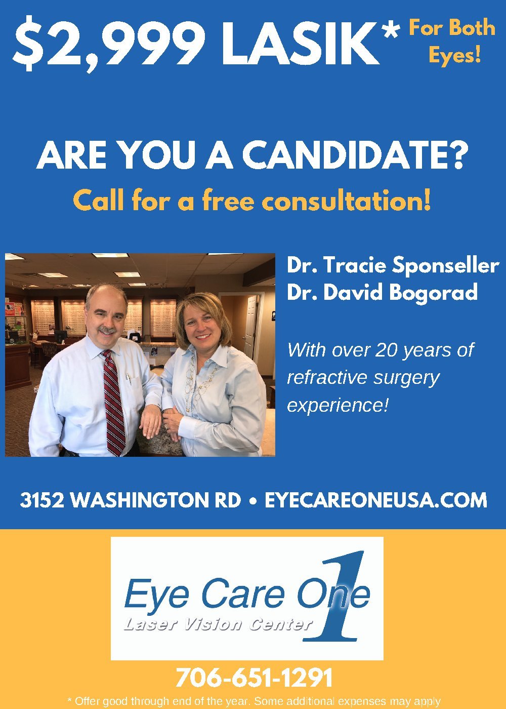LASIK Specialist Augusta, GA Eye Care One Optometrist
