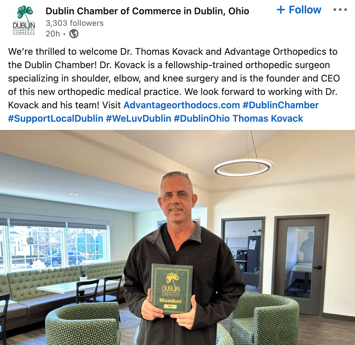 News Dublin, OH Advantage Orthopedics