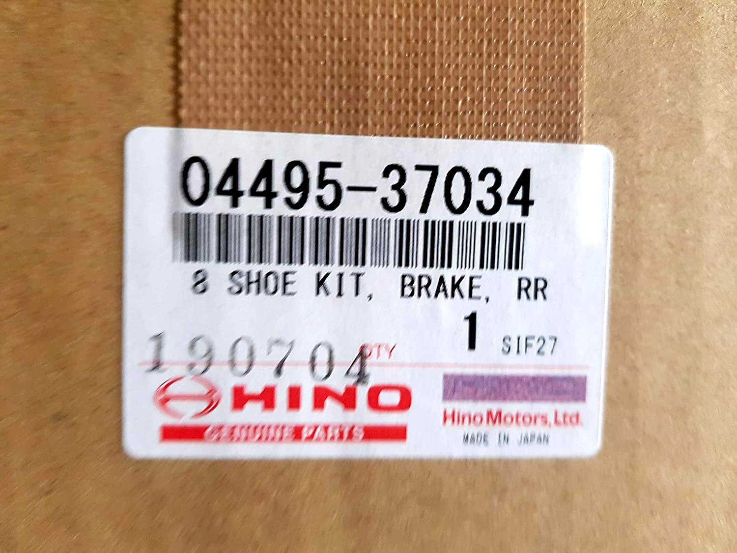 0449537034 Shoe Kit, Rear Brake for Hino Dutro 300 Series 0449537034