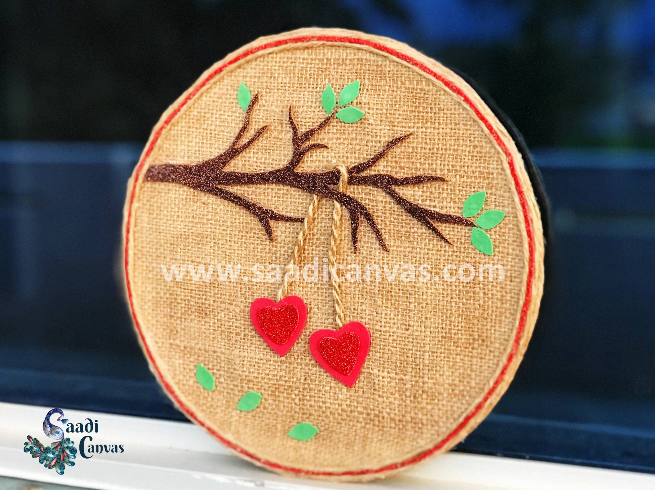 Jute Work Wall Hanging Jute Art & Craft Saadi Canvas