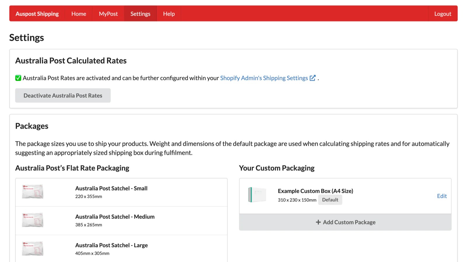 Saas App Store Australia Postage & Labels