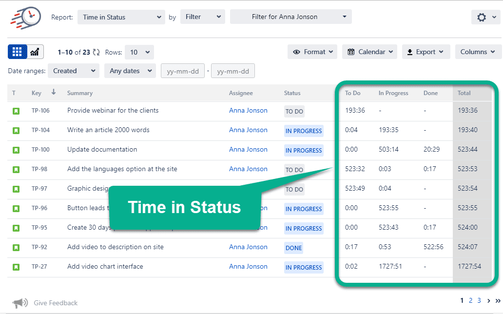 Jira time in status data Monitor your team efficiency with 7 powerful