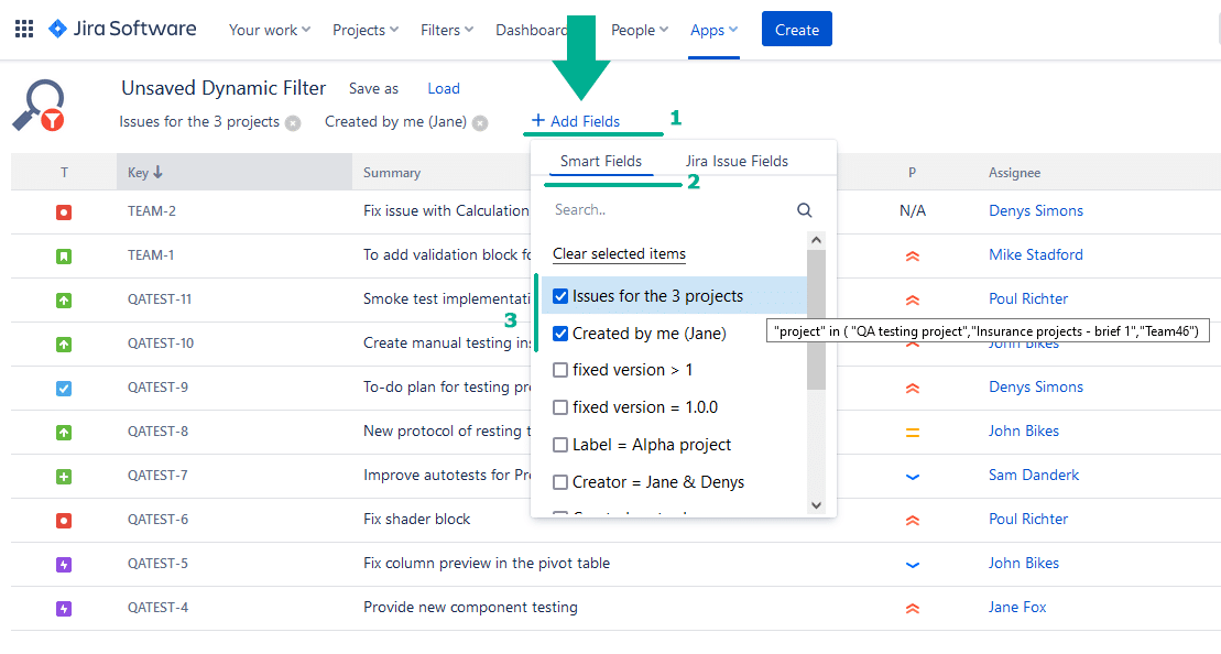 How Dynamic Filters JQL Replacer & Gadgets helps project managers