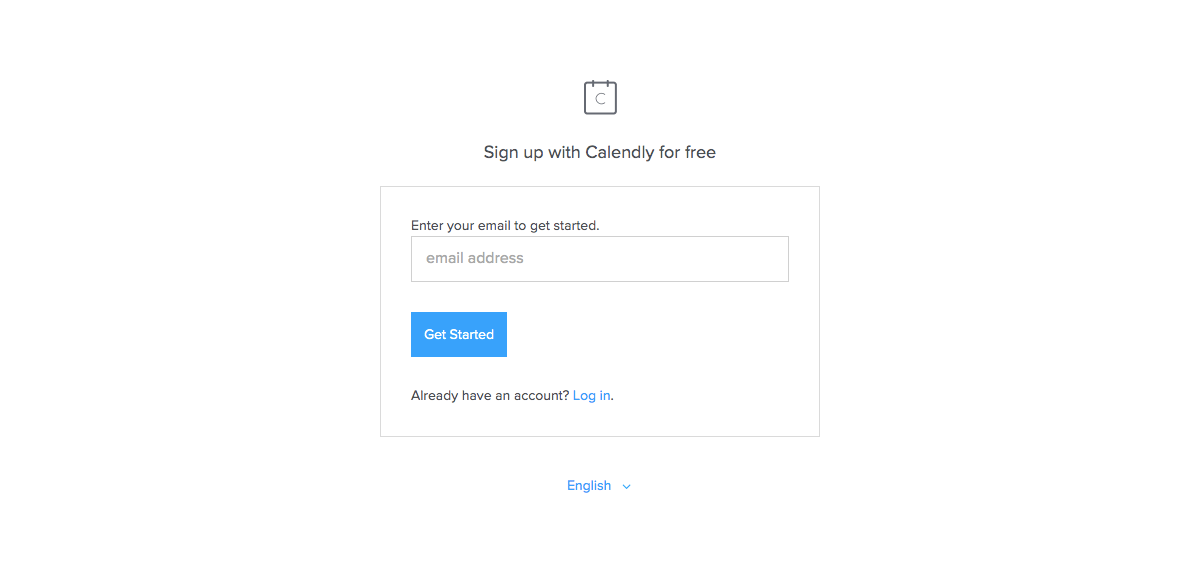 Calendly Sign up page Find SaaS Websites inspiration
