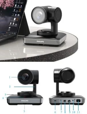 Philips PSE0600 - 2K PTZ Video Conferencing Camera