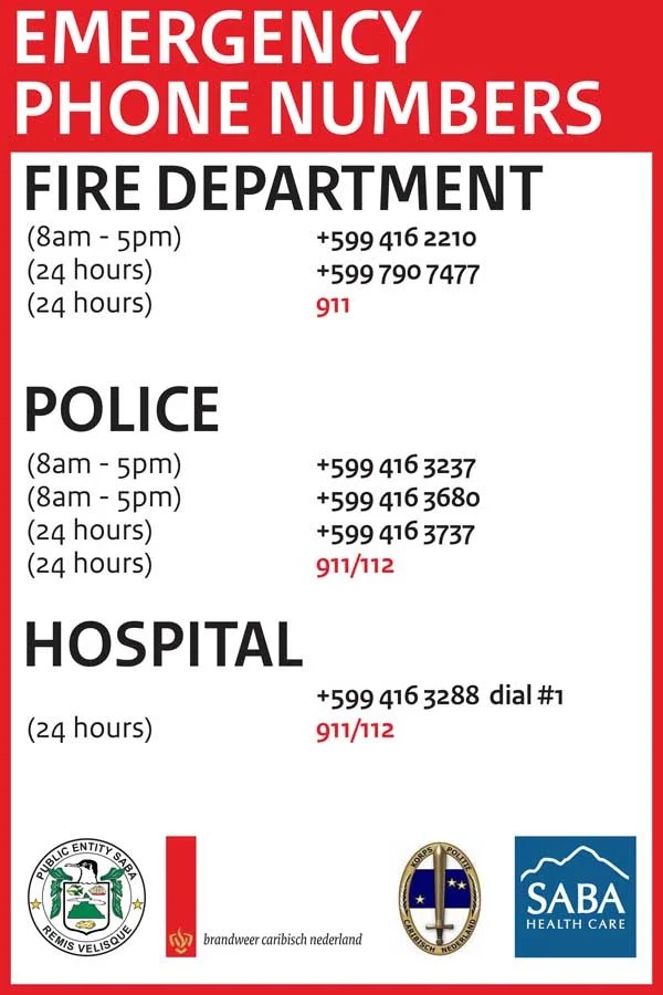 Emergency numbers Saba News