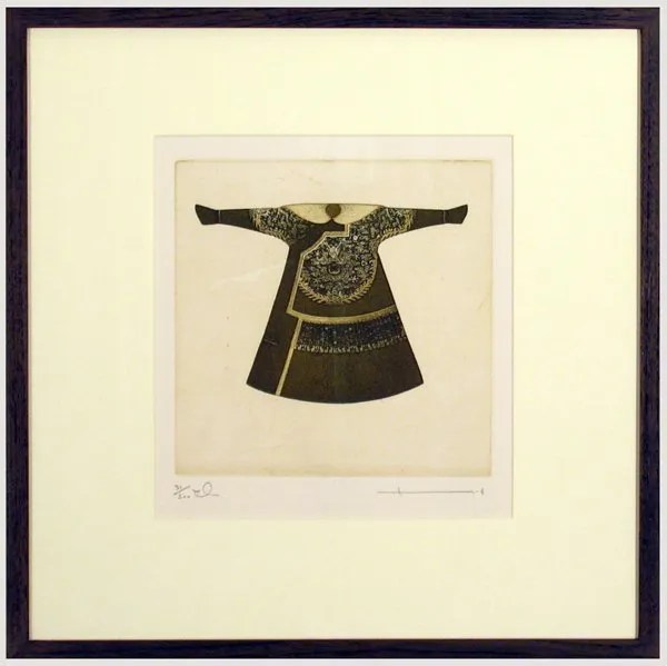 Original Framed Asian Etching 'Costume' AEV10 Vorakorn