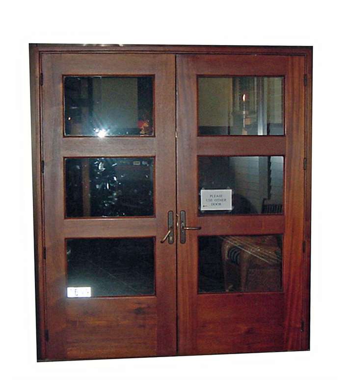 Delray Mahogany Glass Door Sabana Windows
