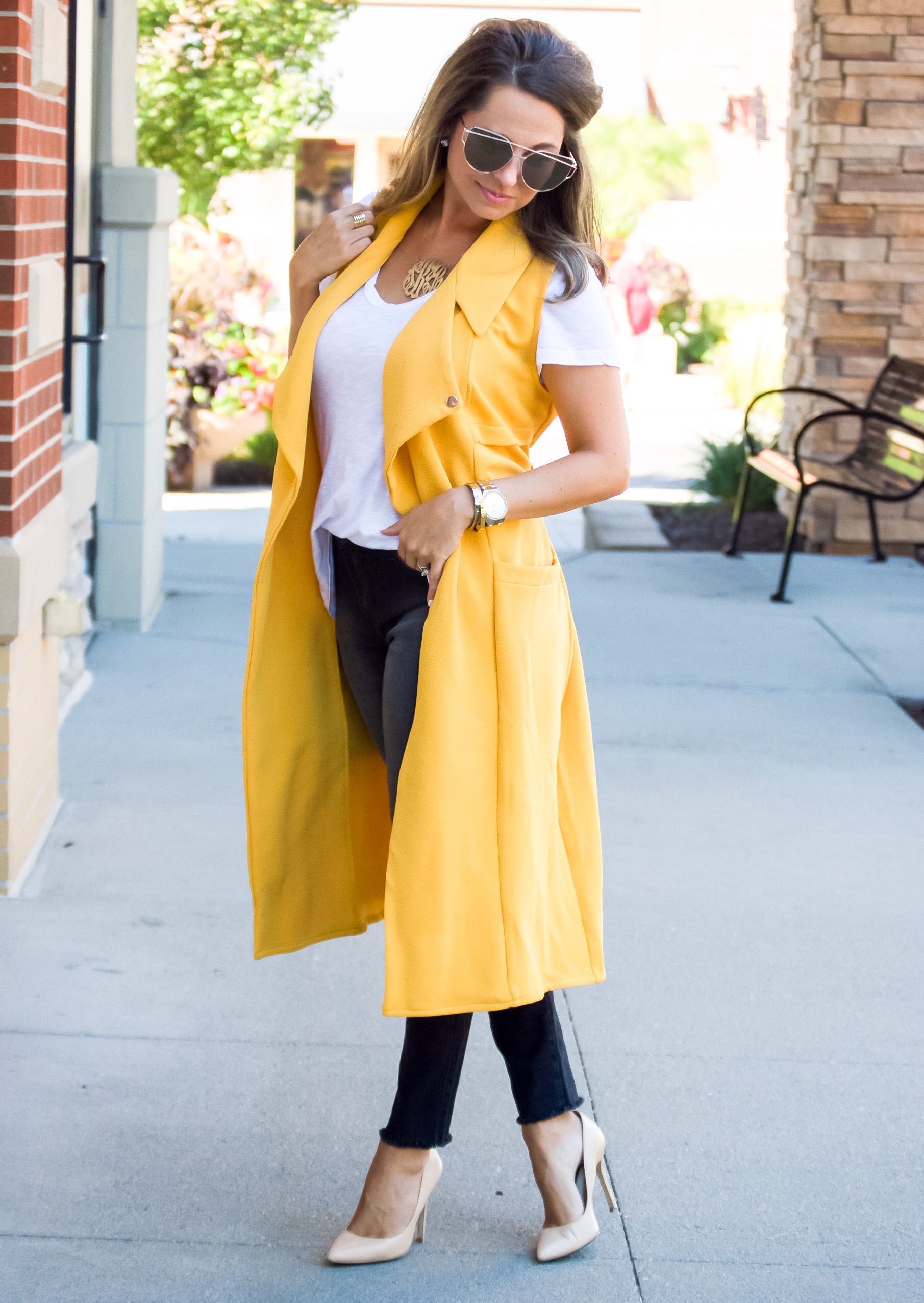 Yellow Vest + DesignerInspired Bag Sabby StyleSabby Style