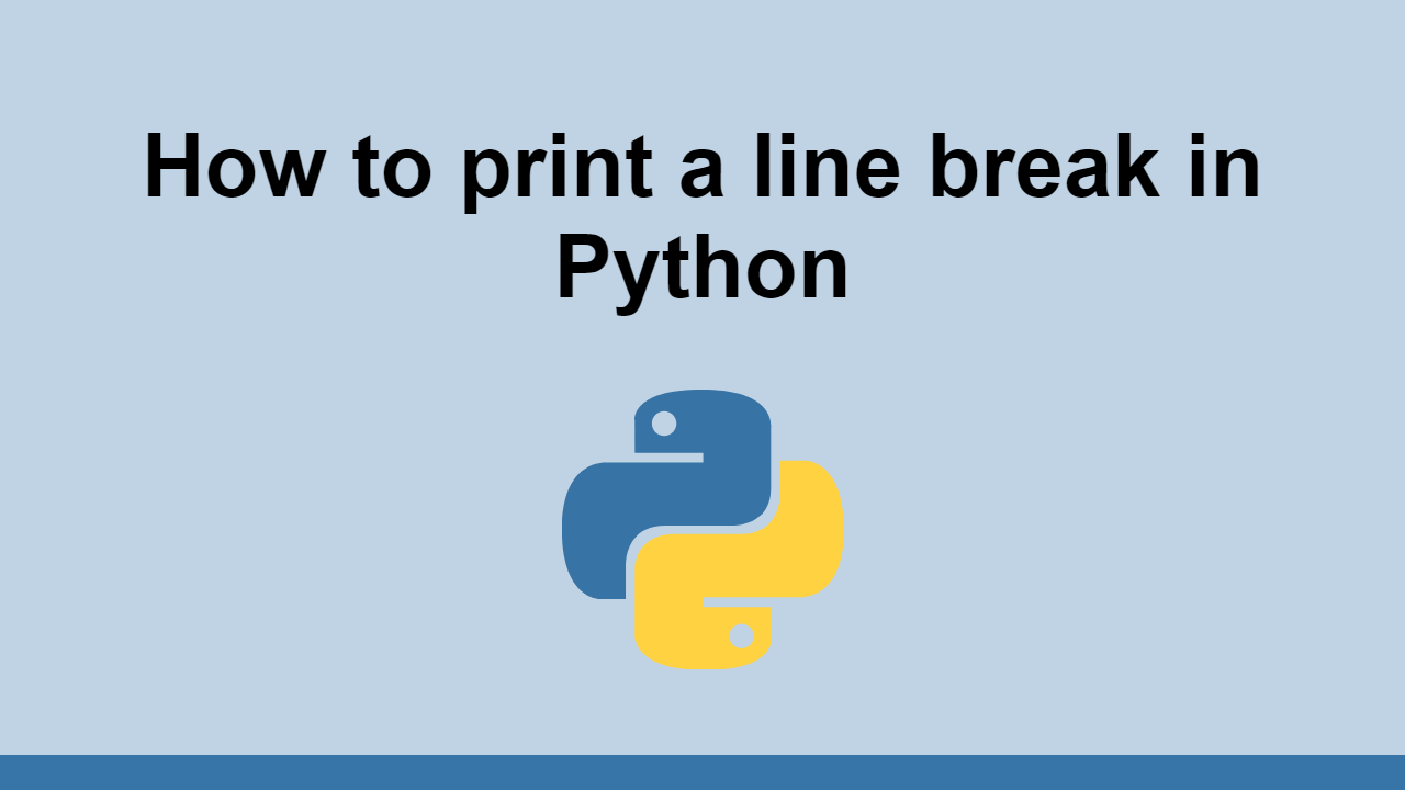 Break line in python string