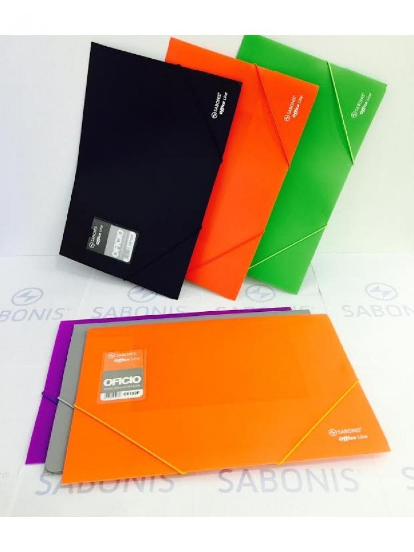 FOLDER PLÁSTICO C/ ELÁSTICO T/ OFICIO. Sabonis