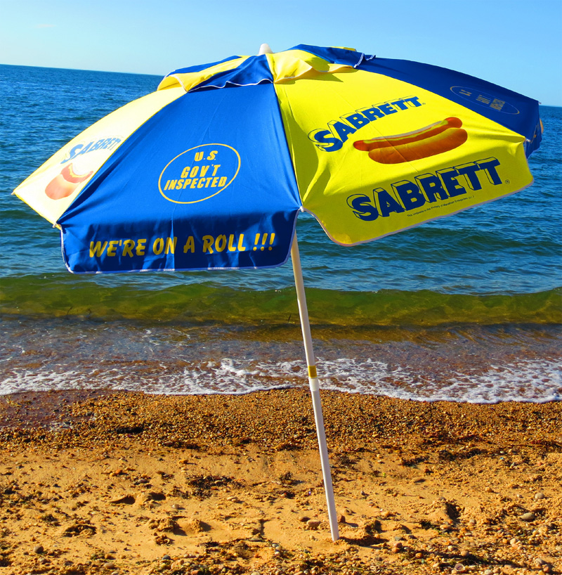 Beach Umbrella Sabrett Hot Dogs