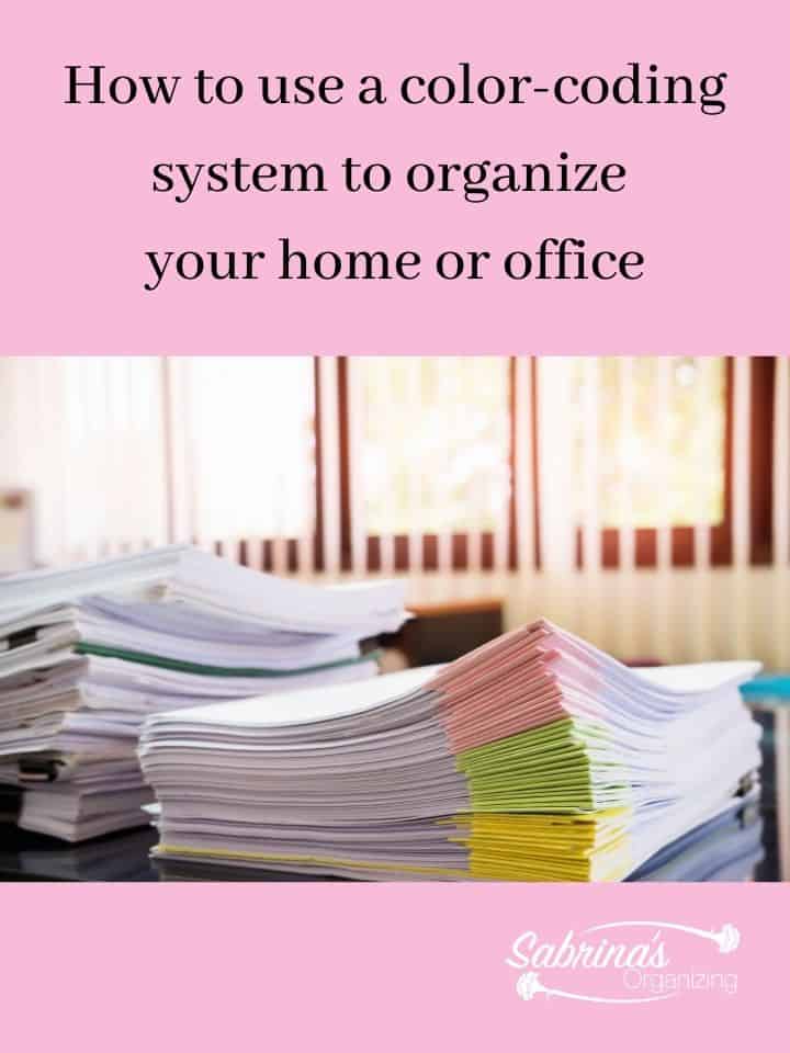 How to use a color coding system to organize your home or office