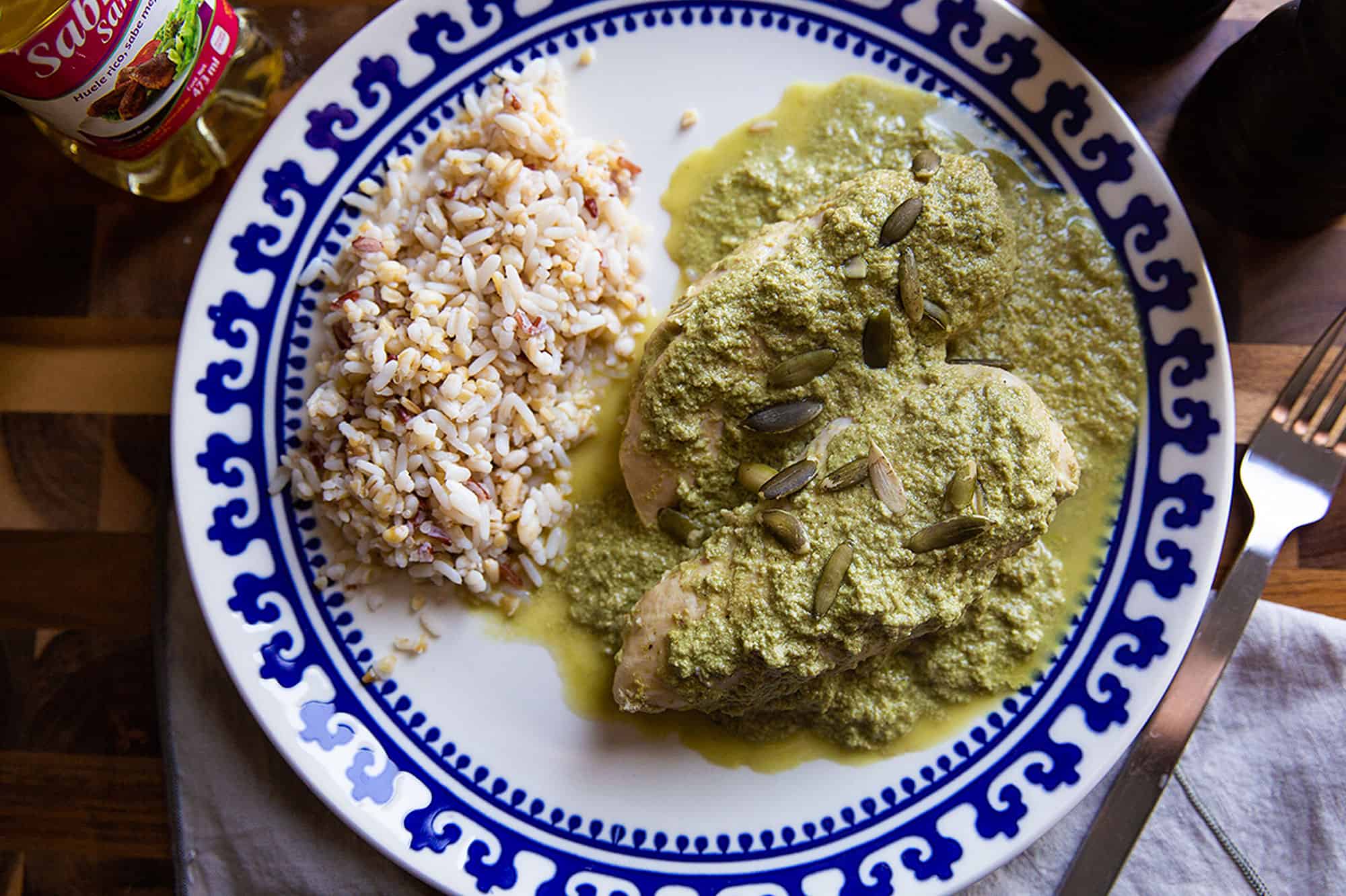 Pollo en Mole Verde Sabrosano Aceite de cocina Recetas y más