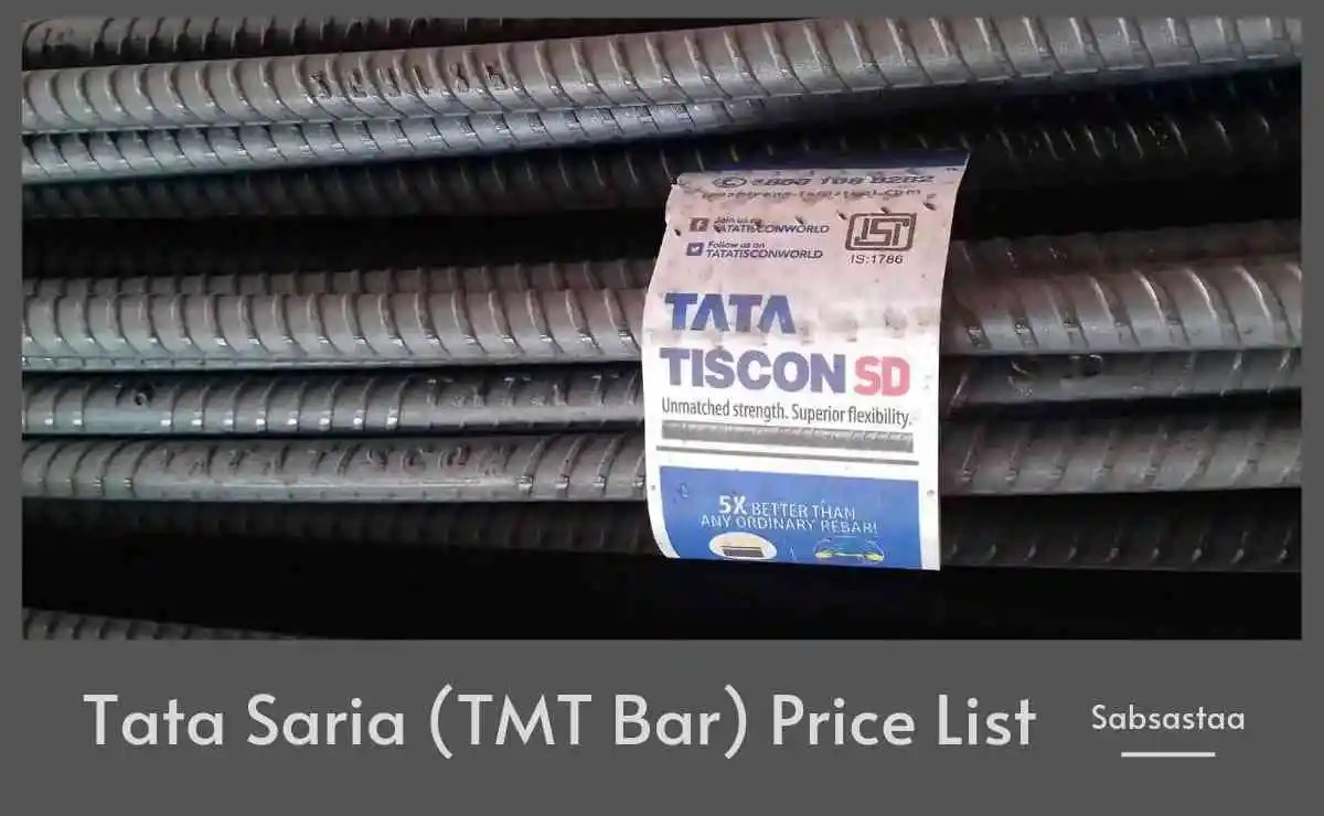Tata Steel 12mm Price Today 550 SD टाटा सरिया रेट लिस्ट 2024 SabSastaa