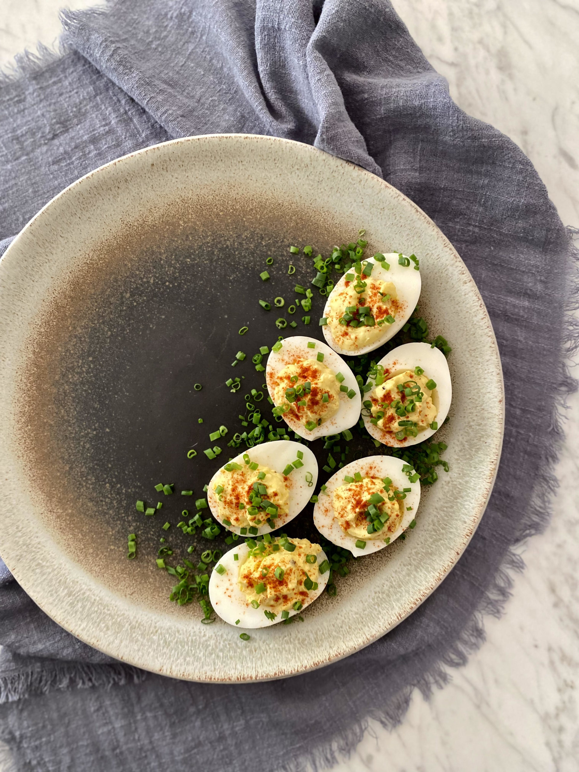 Deviled Eggs with Smoked Paprika and Chives Sacha Served What